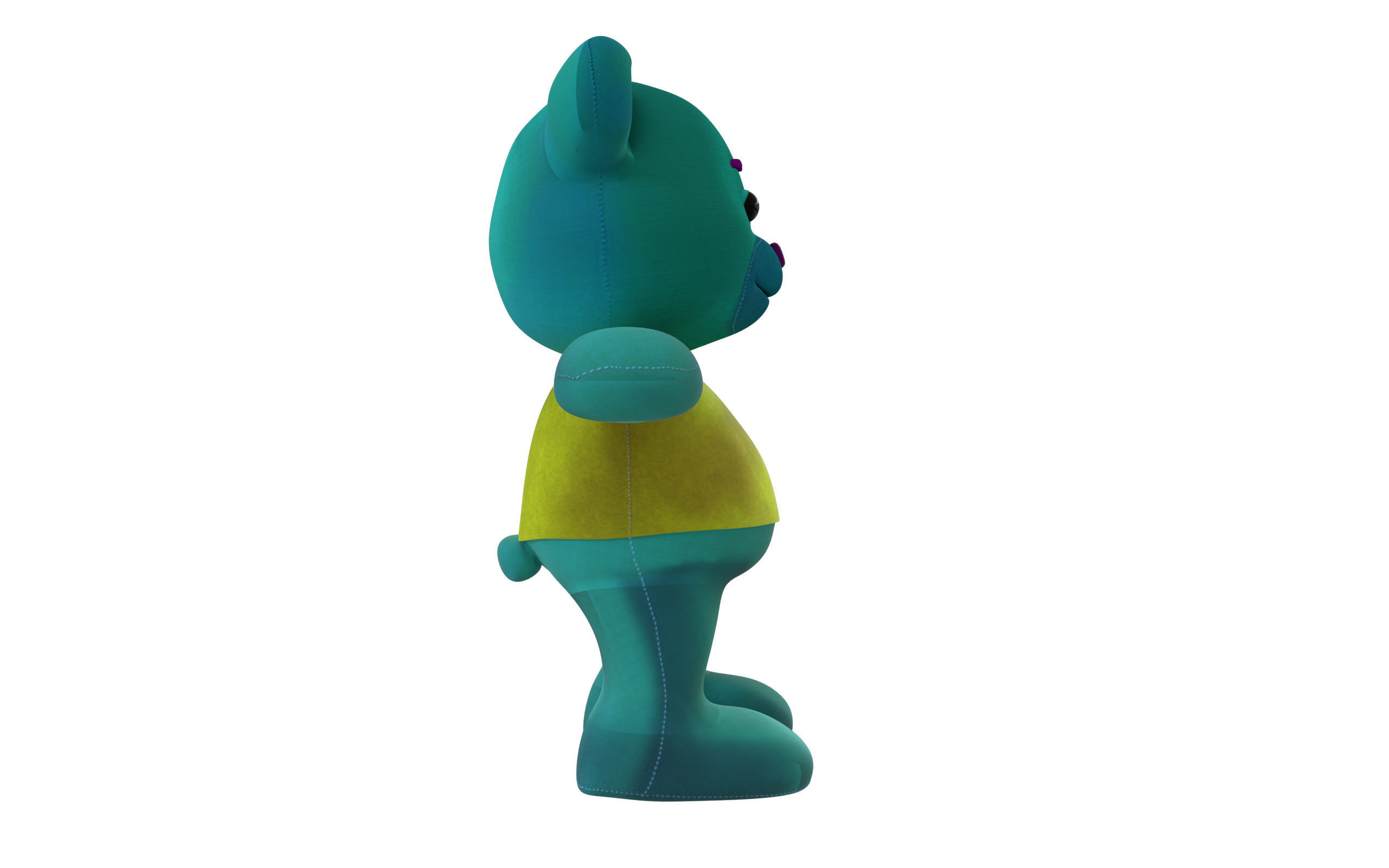 Bear cartoon 3D model_3
