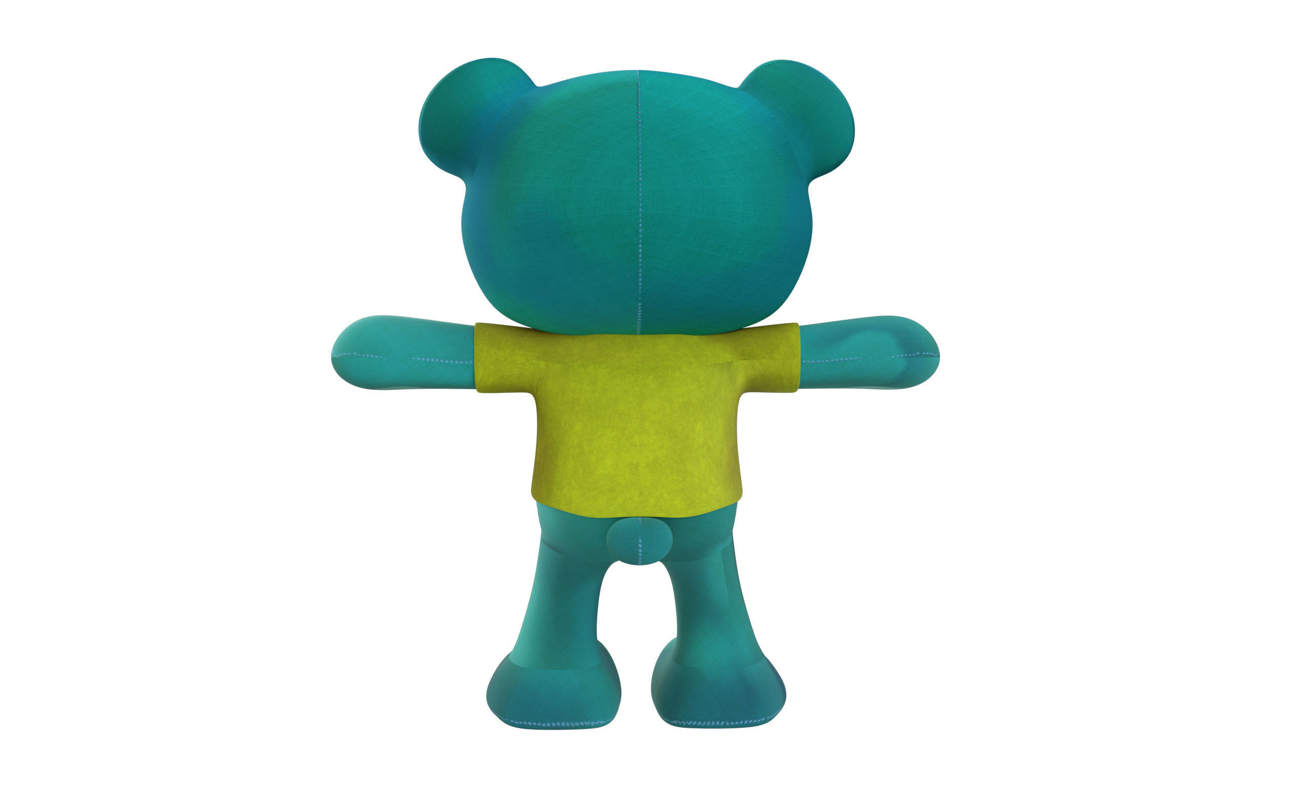 Bear cartoon 3D model_5
