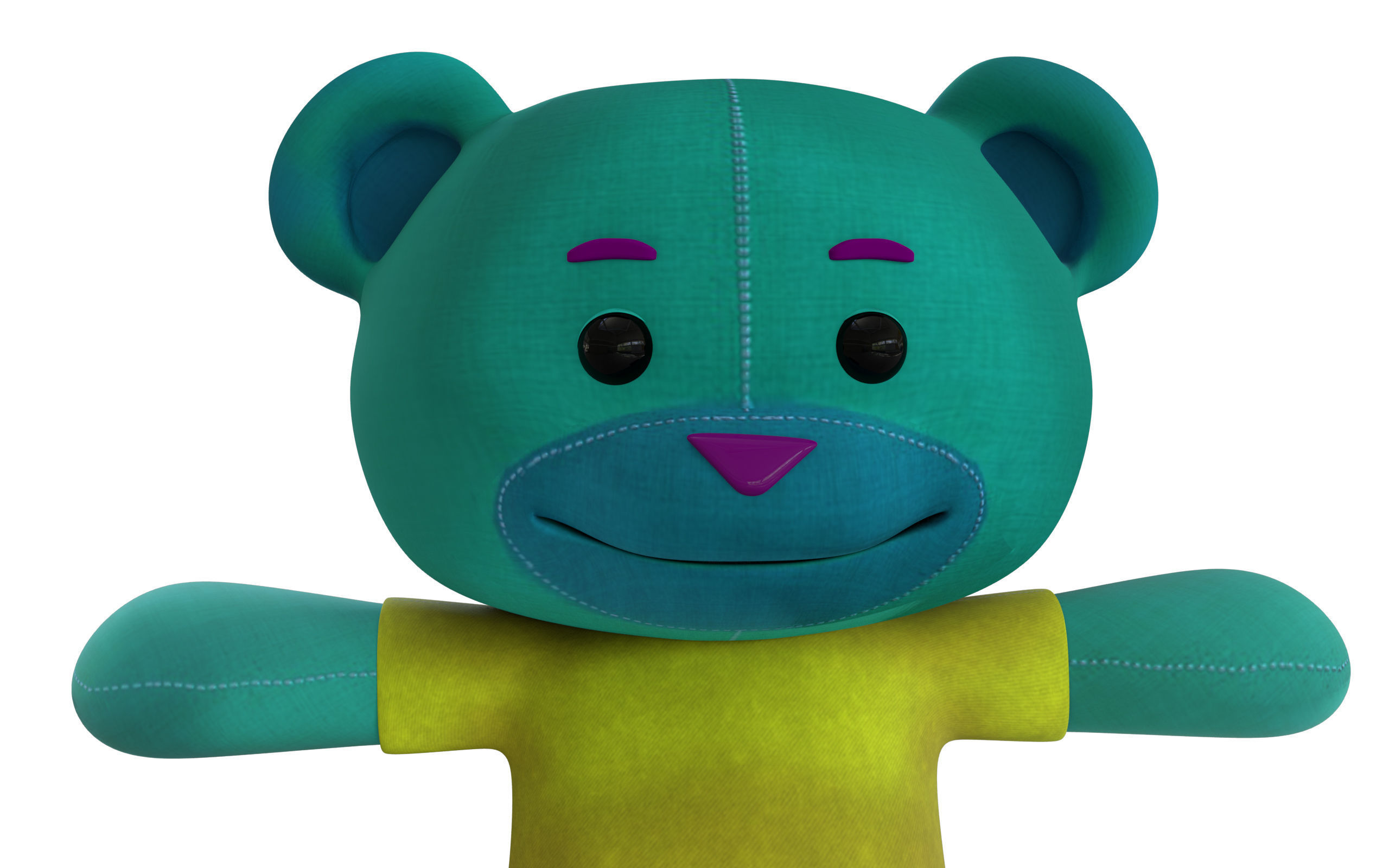 Bear cartoon 3D model_7