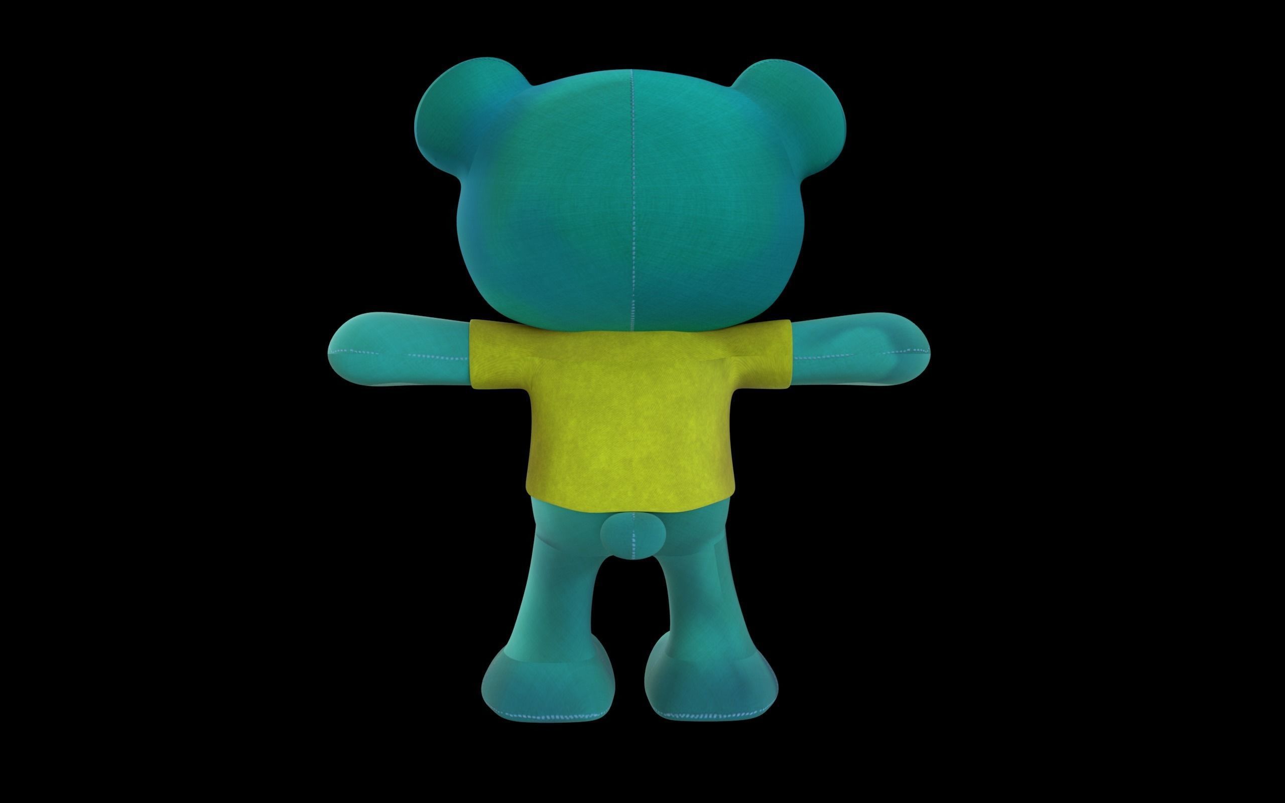 Bear cartoon 3D model_6