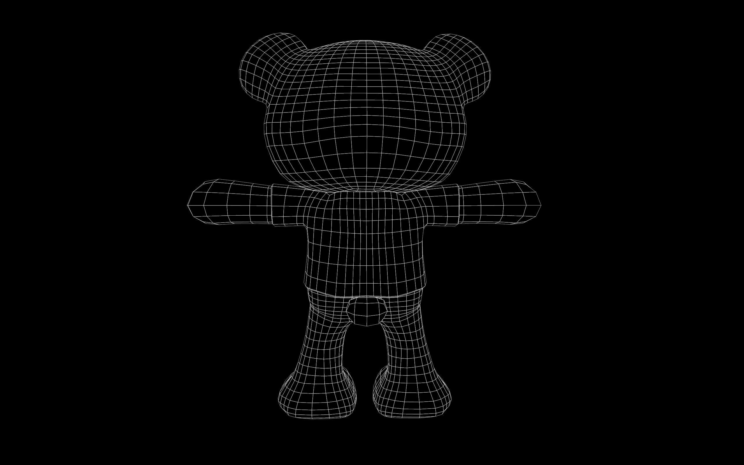 Bear cartoon 3D model_15