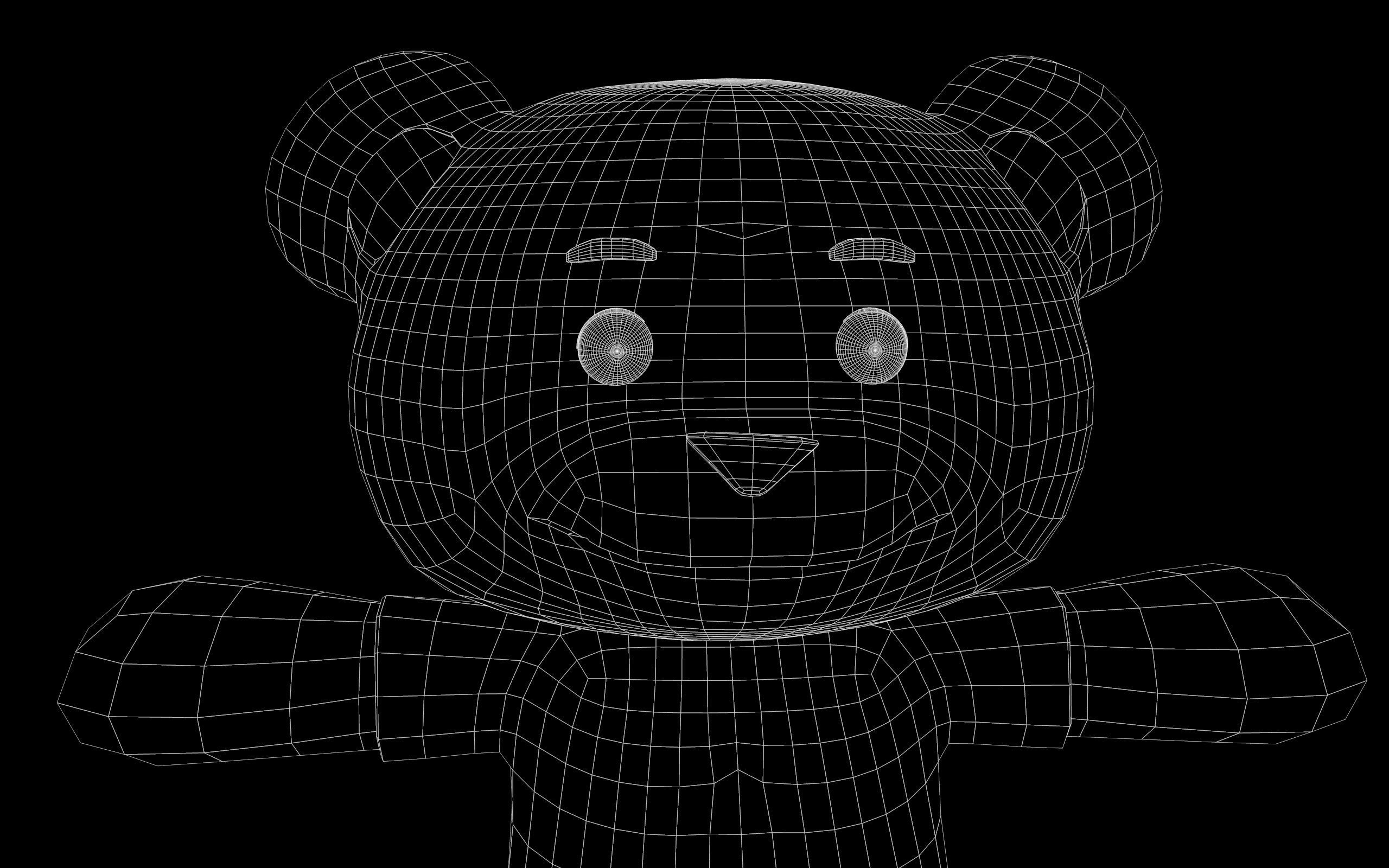 Bear cartoon 3D model_16