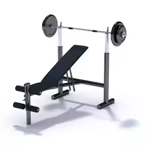 Gym Equipment Bench Press With Variable Seat Angle 3D model