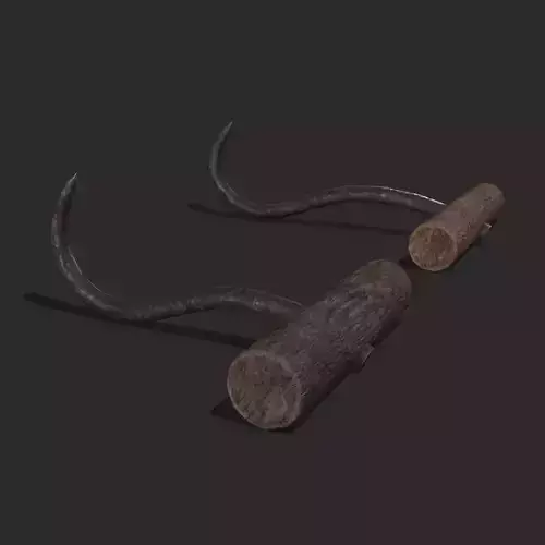Hooks Low-poly 3D model