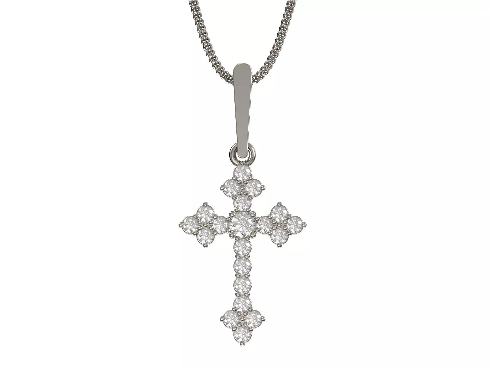 Russian cross pendant 3D print model 3D print model