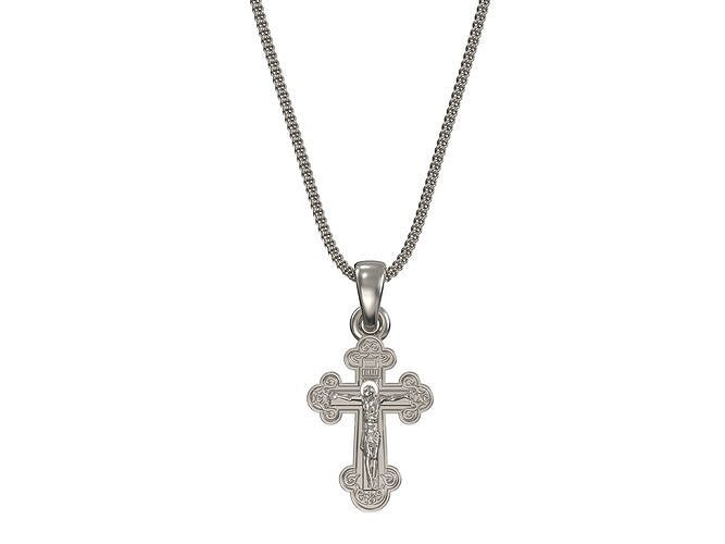Russian cross pendant  3D print model 3D print model