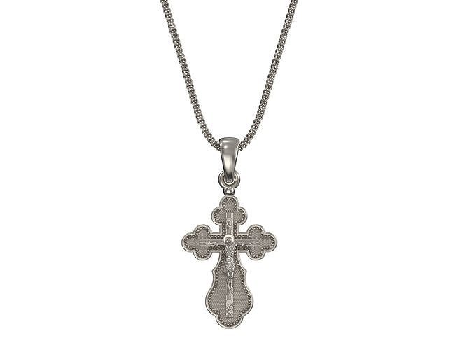 Russian cross pendant  3D print model 3D print model