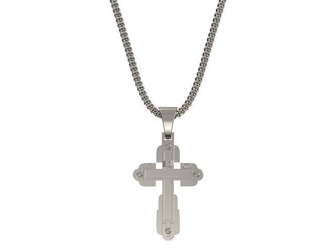 Russian cross pendant  3D print model 3D print model