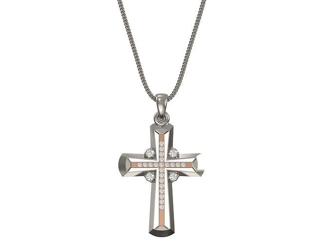 Russian cross pendant  3D print model 3D print model