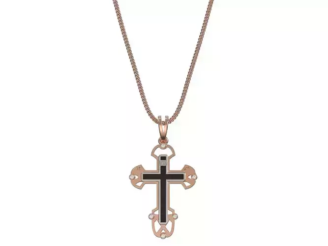 Russian cross pendant  3D print model
