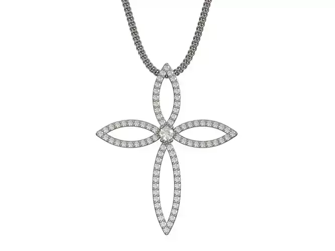 Cross pendant  3D print model 3D print model