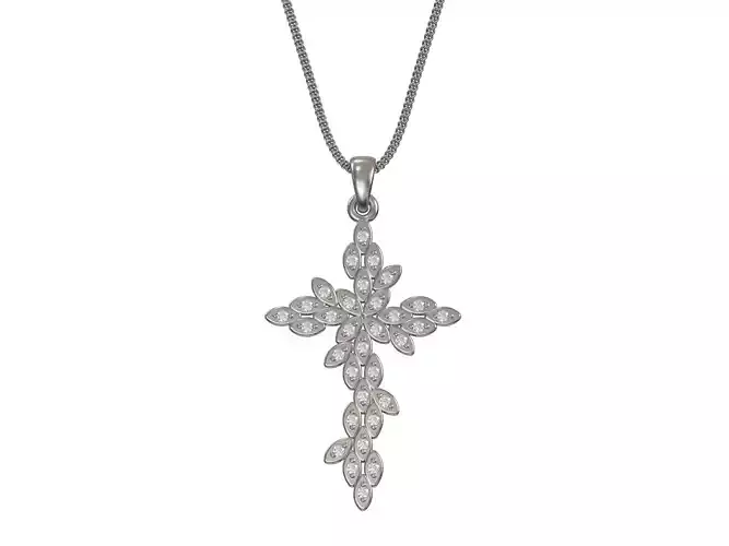 Cross pendant  3D print model 3D print model