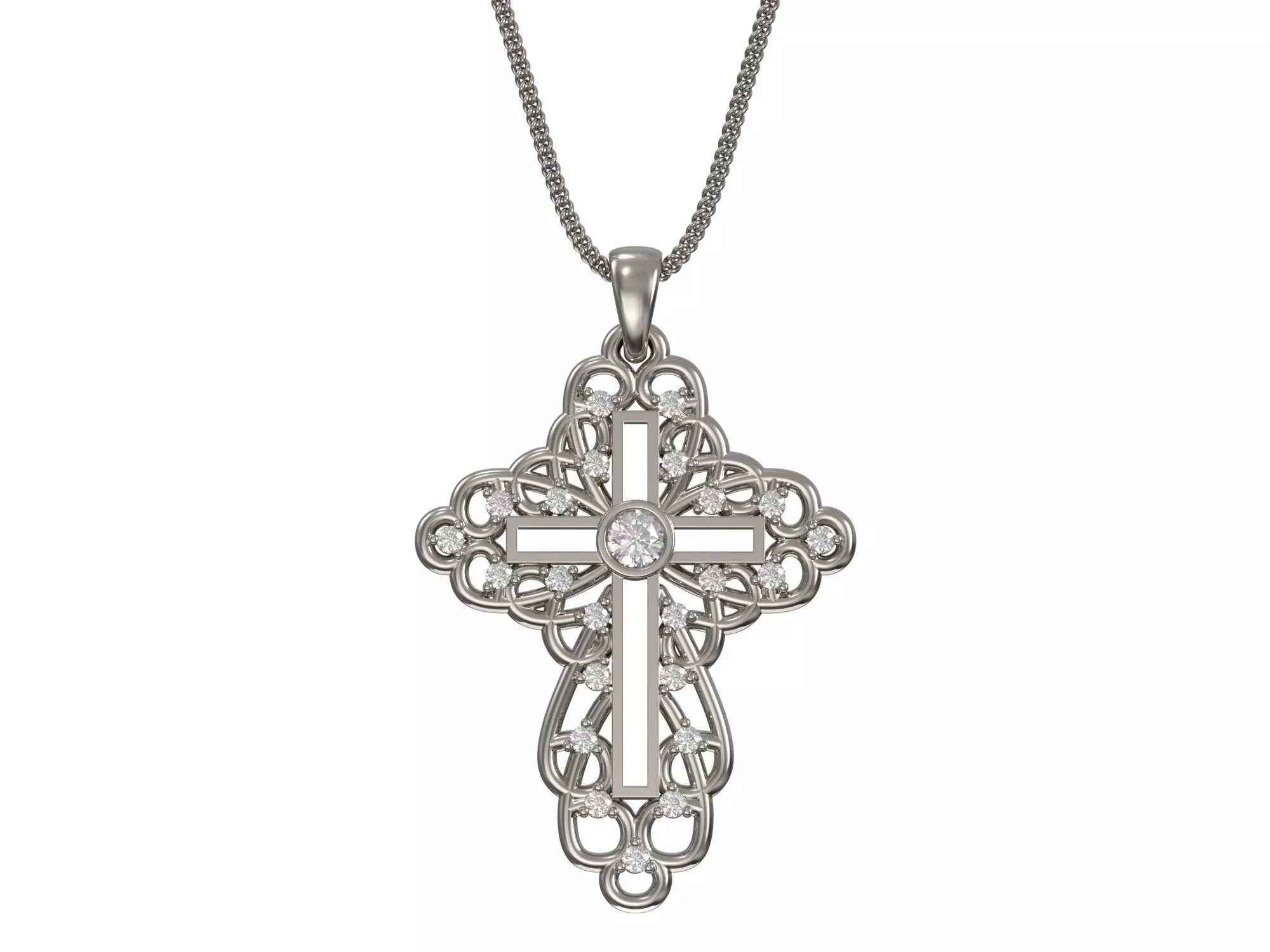 Cross pendant  3D print model 3D print model_0