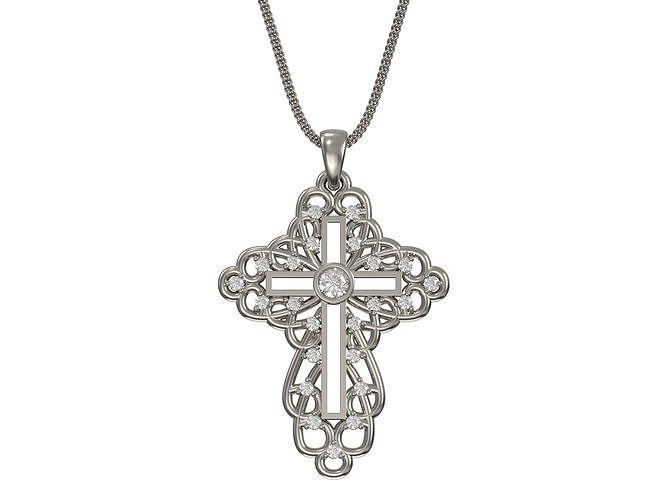 Cross pendant  3D print model 3D print model