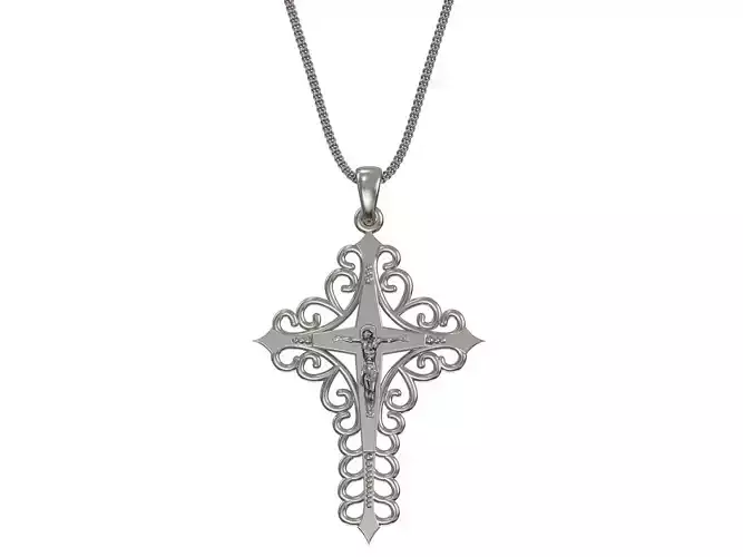 Russian cross pendant  3D print model