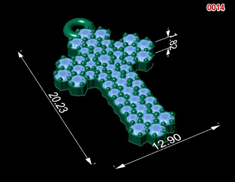 Cross pendant 3D print model 3D print model_1