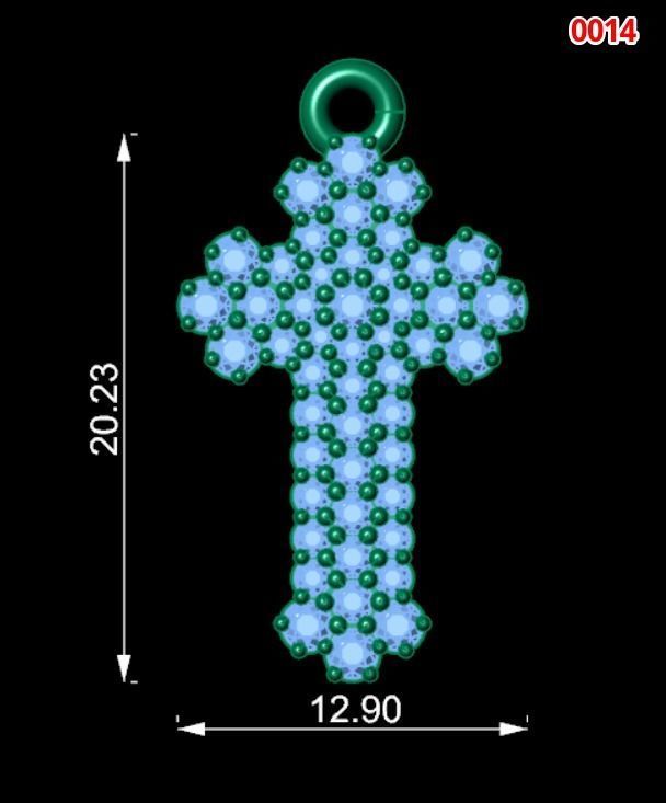 Cross pendant 3D print model 3D print model_4