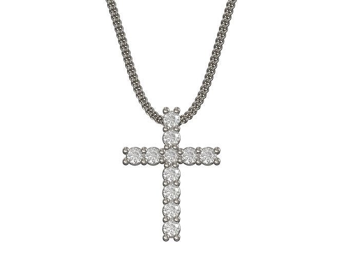 Cross pendant  3D print model with four different sizes 3D print model