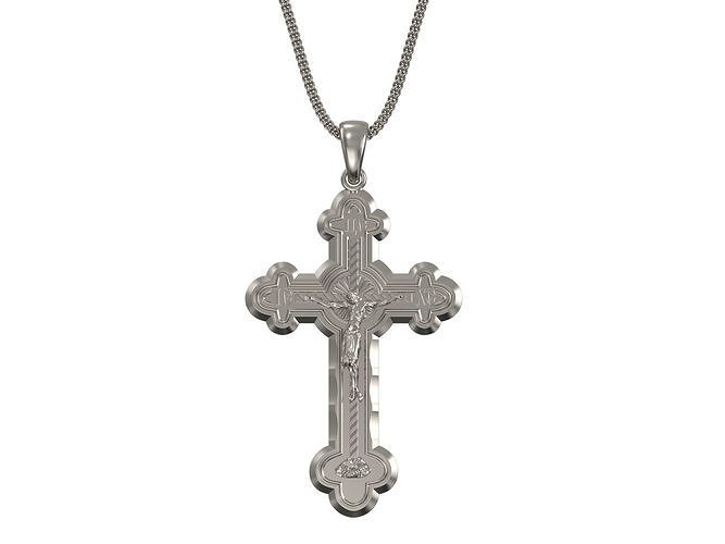 Russian Cross Pendant  3D print model 3D print model