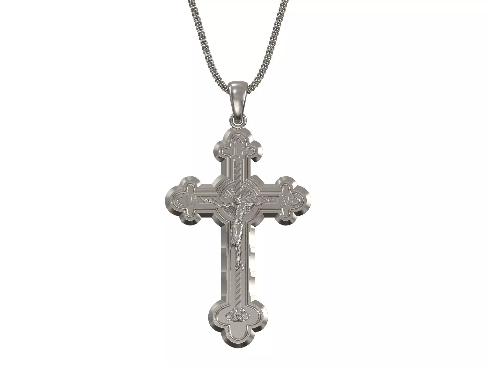 Russian Cross Pendant 3D print model 3D print model