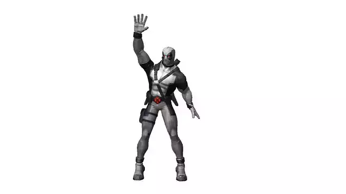 X Force DeadPool Rigged For 3D Animation