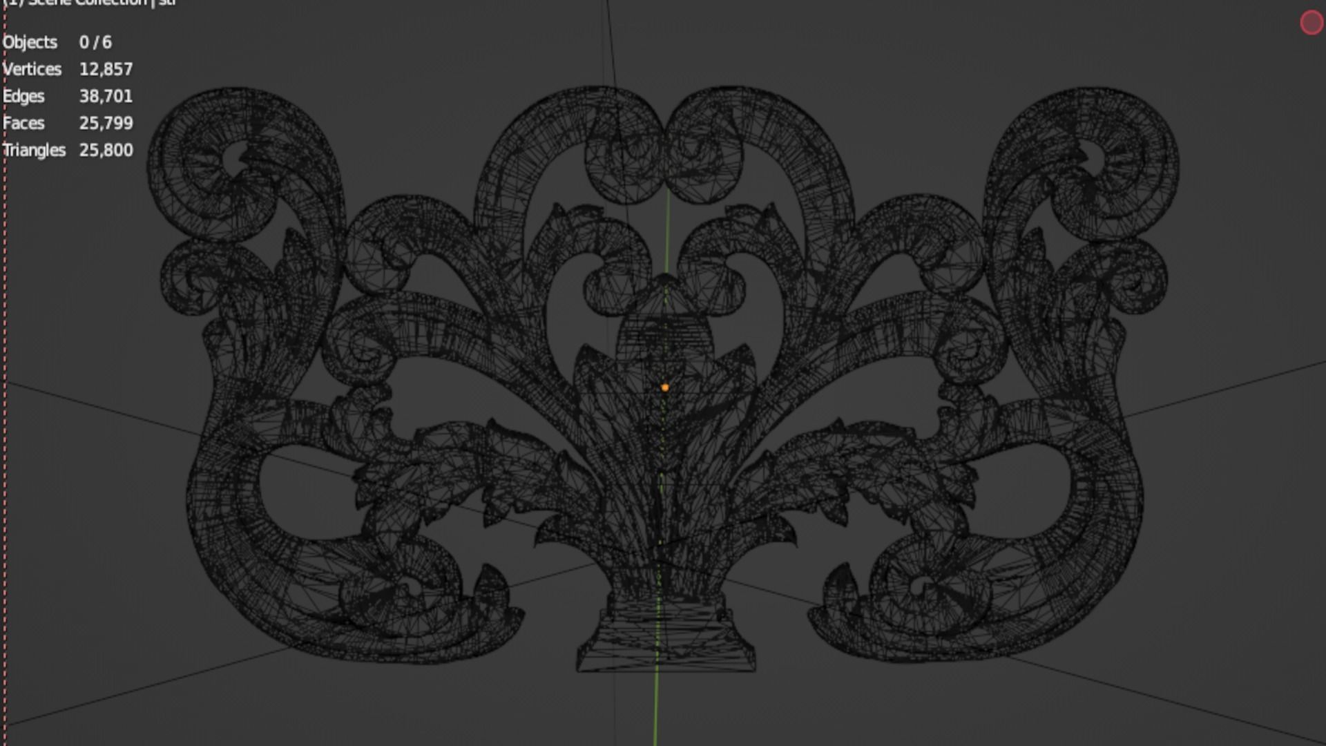 Classic decor ornament 86 3D model_5