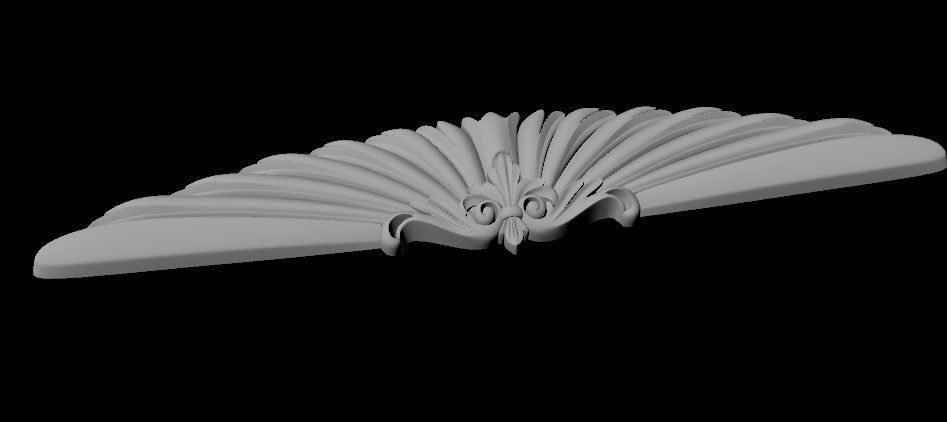 dekor golden fan 3D model_2