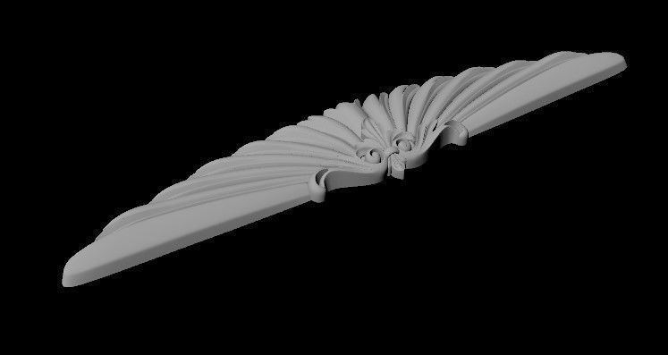 dekor golden fan 3D model_3