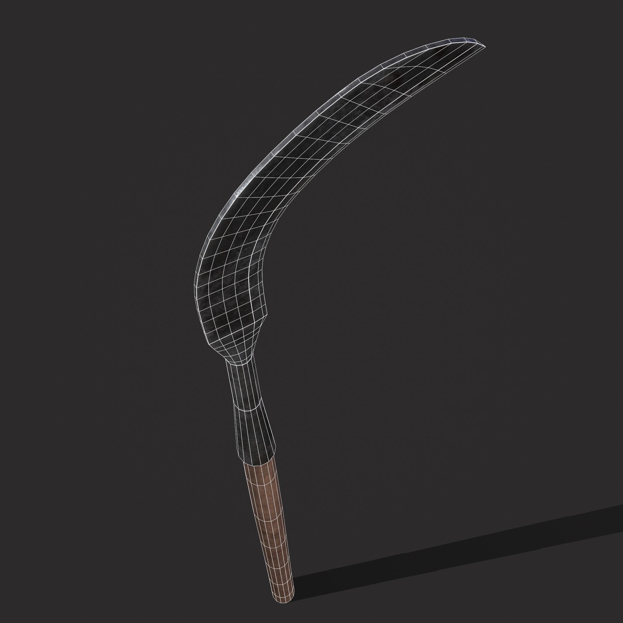 Sickle Farm Tool Low-poly 3D model_20