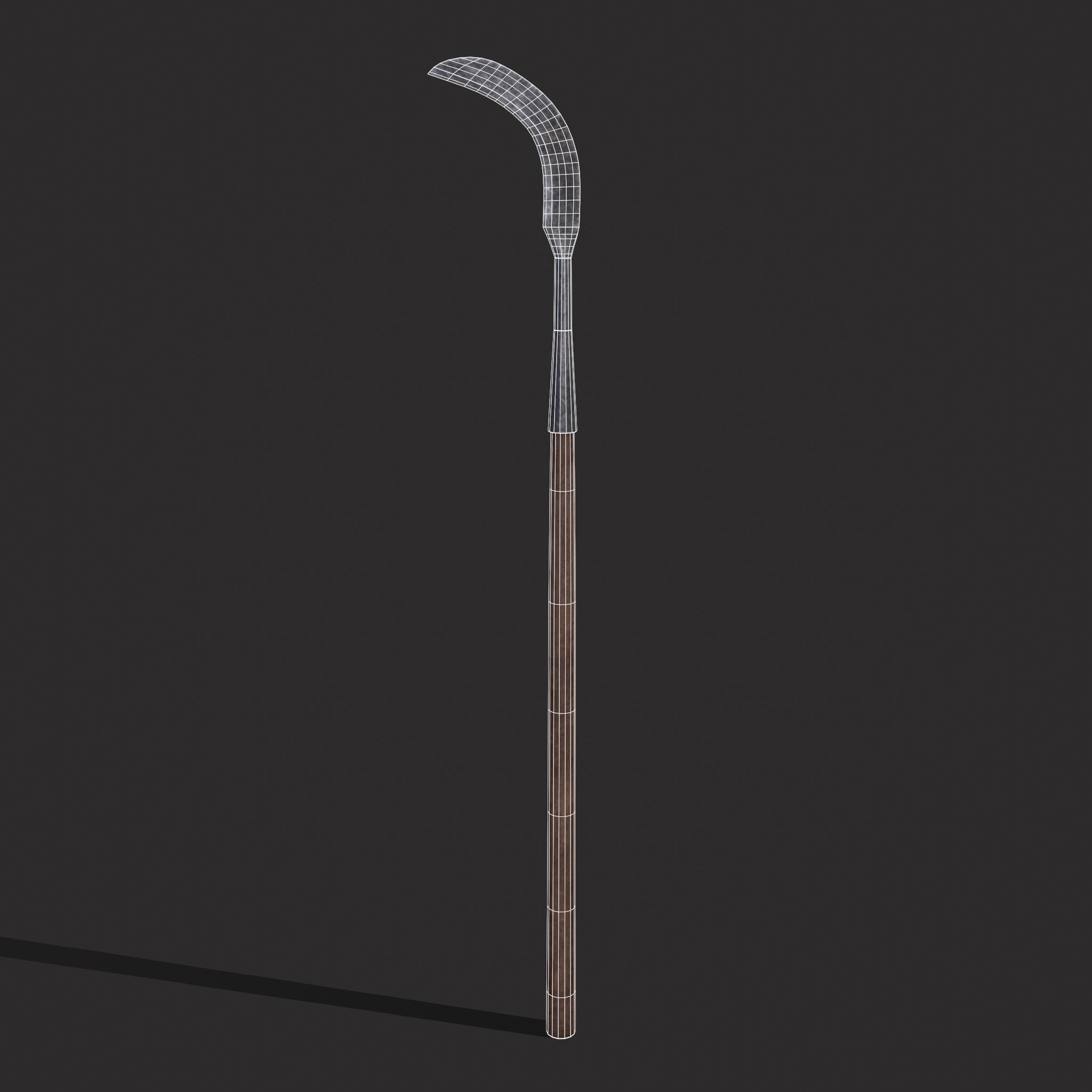 Sickle Farm Tool Low-poly 3D model_2