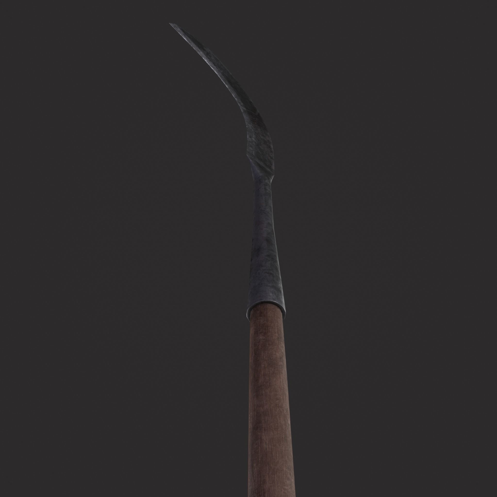Sickle Farm Tool Low-poly 3D model_7