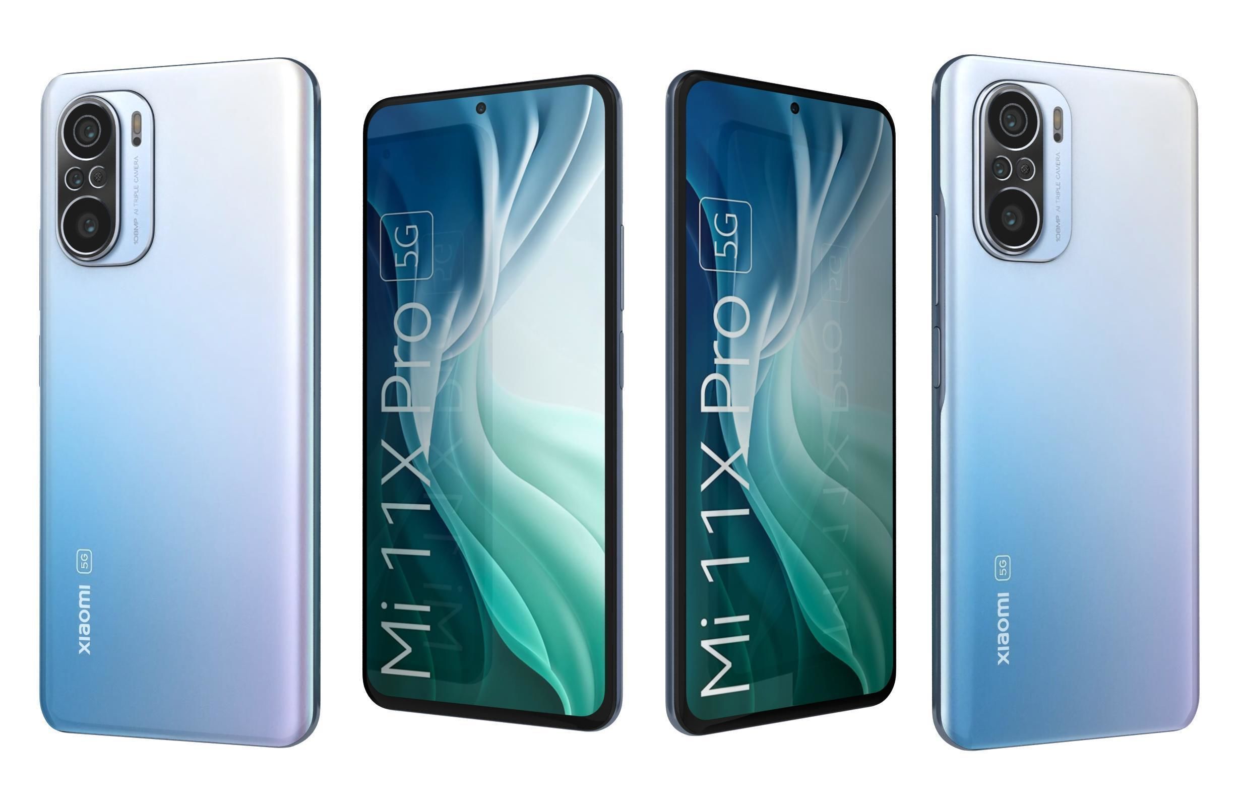 Xiaomi Mi 11X Pro Celestial Silver 3D model_3