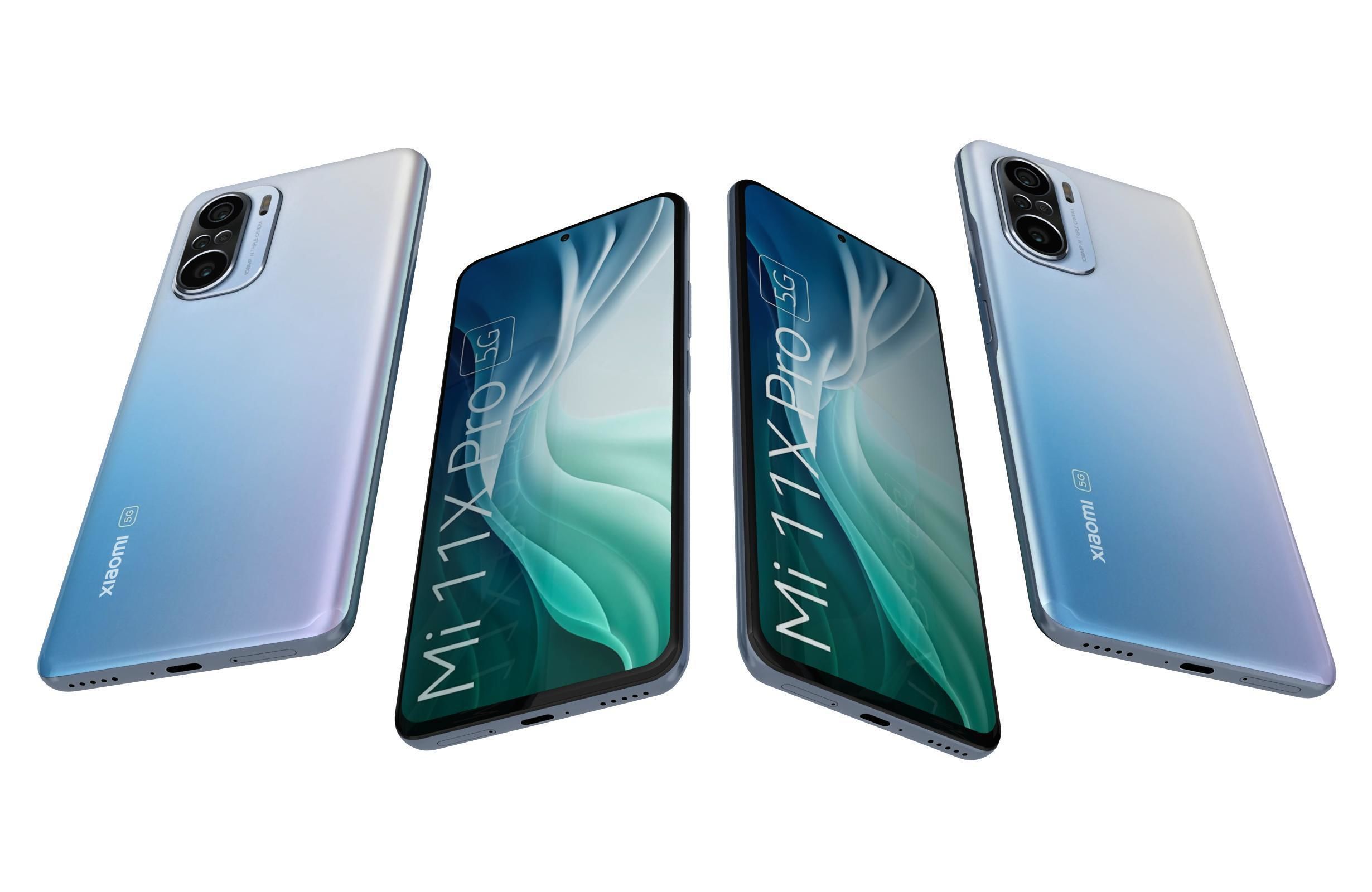 Xiaomi Mi 11X Pro Celestial Silver 3D model_5