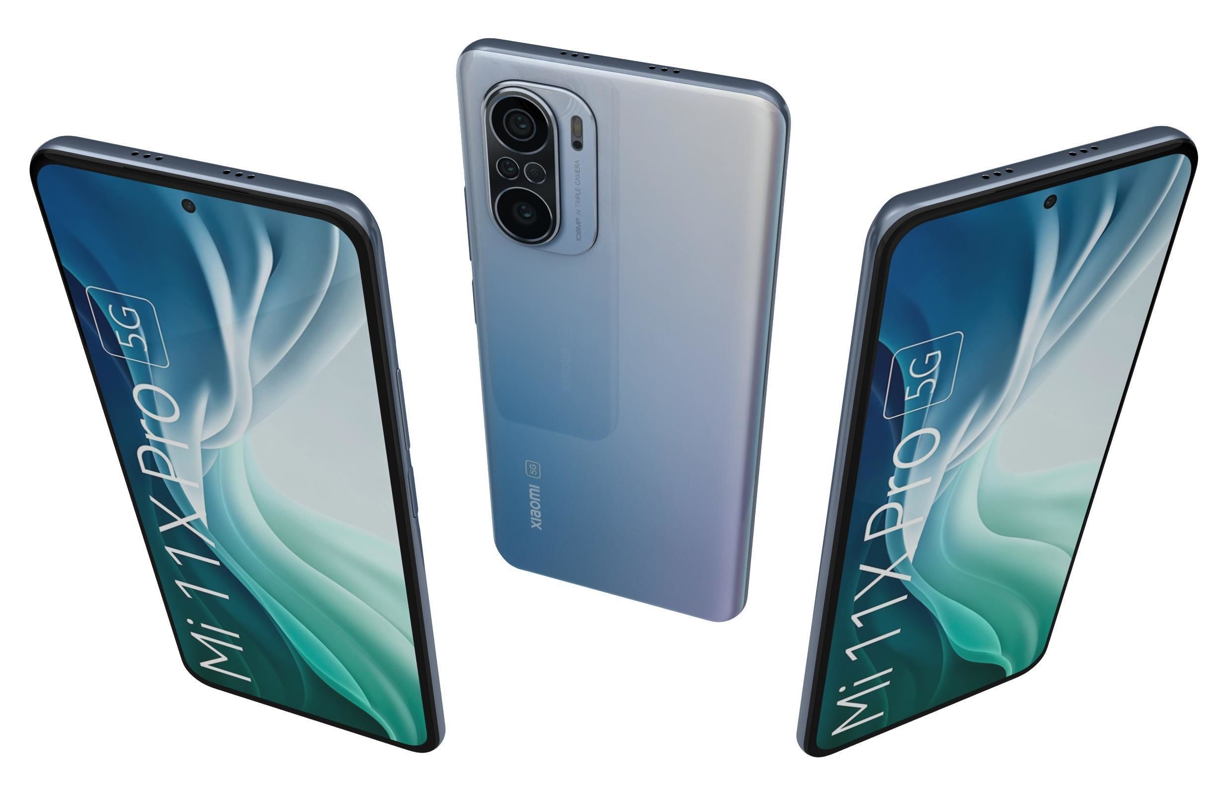 Xiaomi Mi 11X Pro Celestial Silver 3D model_2