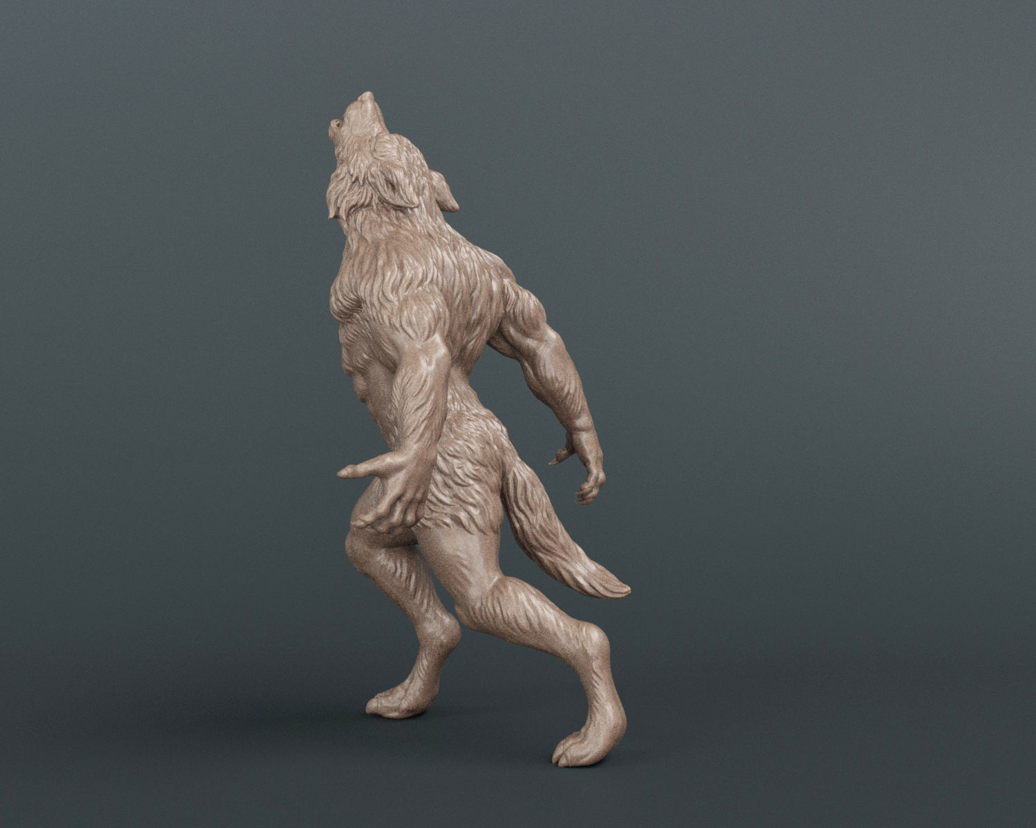 Werewolf 3D print model_3