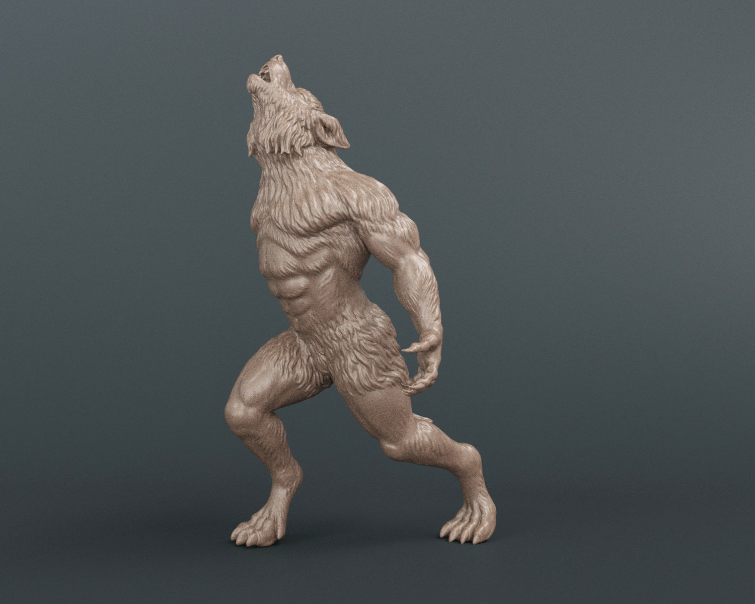 Werewolf 3D print model_2