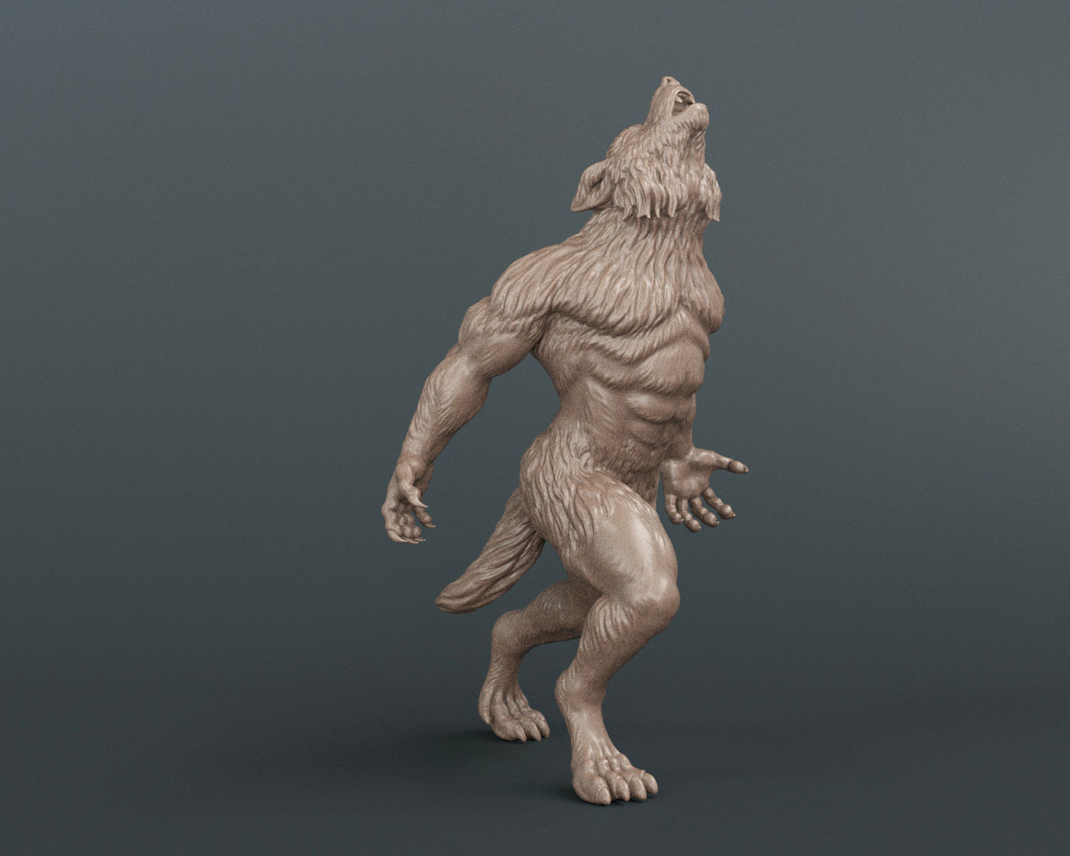 Werewolf 3D print model_6
