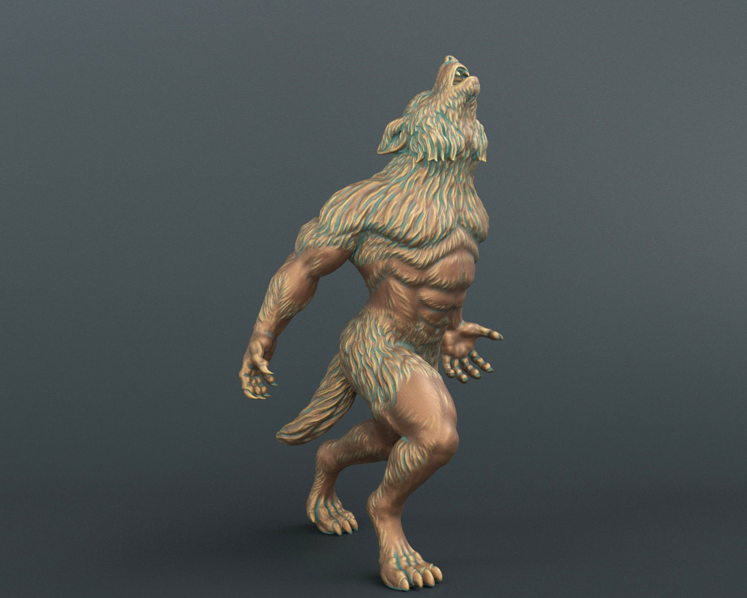 Werewolf 3D print model_1