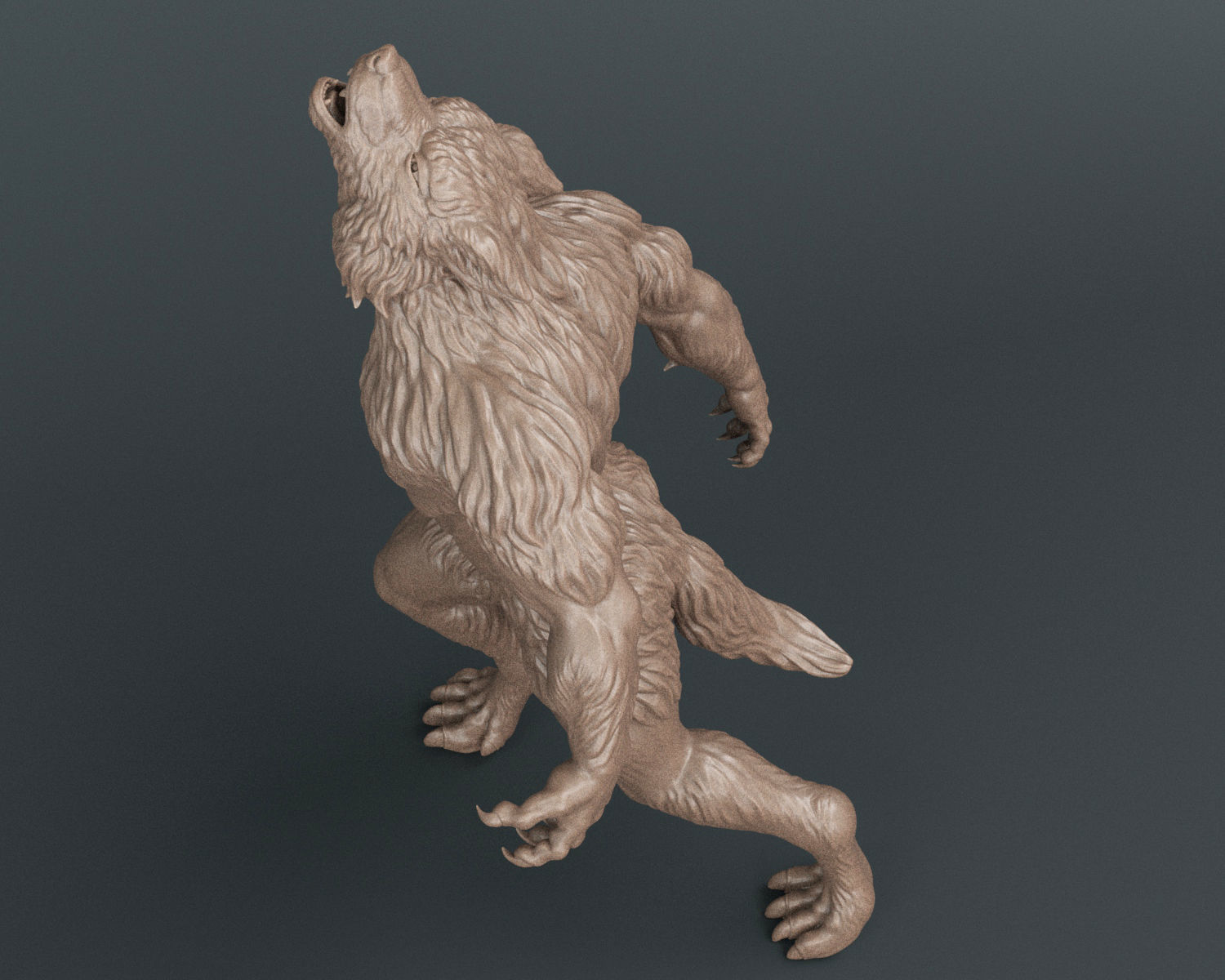 Werewolf 3D print model_7