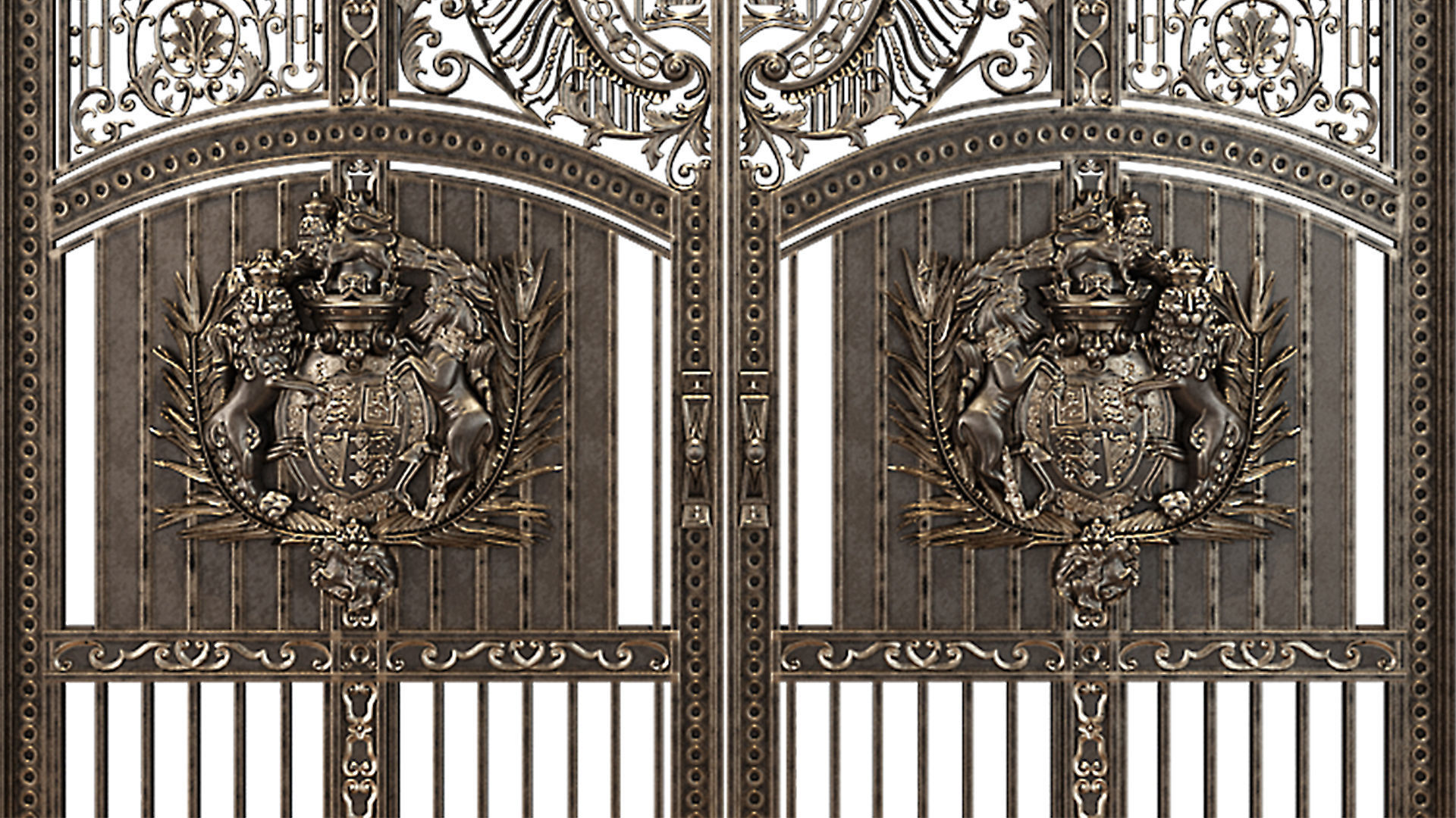 Wrought Iron Gate  3D model_2