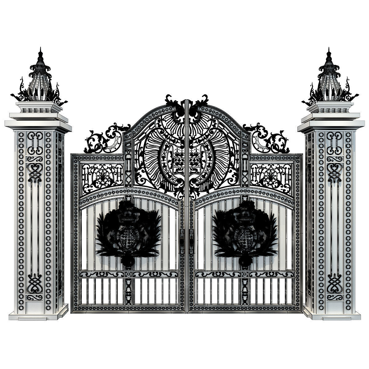 Wrought Iron Gate  3D model_1