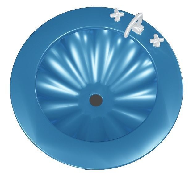 Fabulous Flower Wash Basin Low-poly 3D model_2