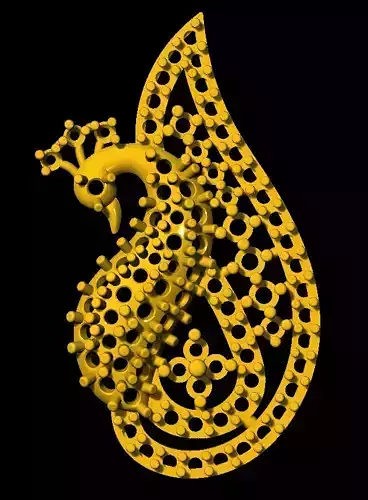 Sidepiece golden peacock