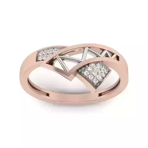 Diamond Engagement ring Solitaire ring 3D print model