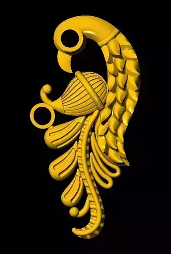 Sidepiece golden bird