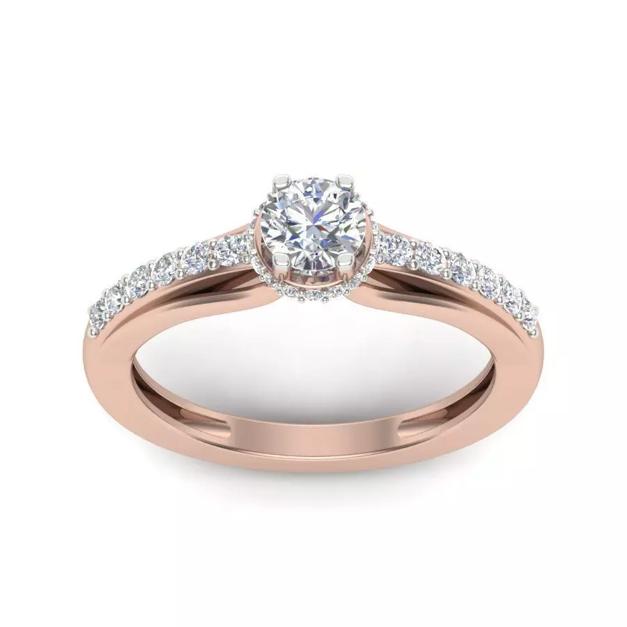 Diamond Trellis Engagement ring 3D print model