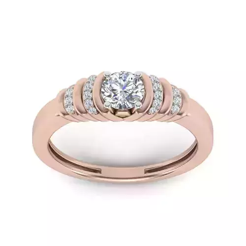Diamond Women Engagement ring 3D print model