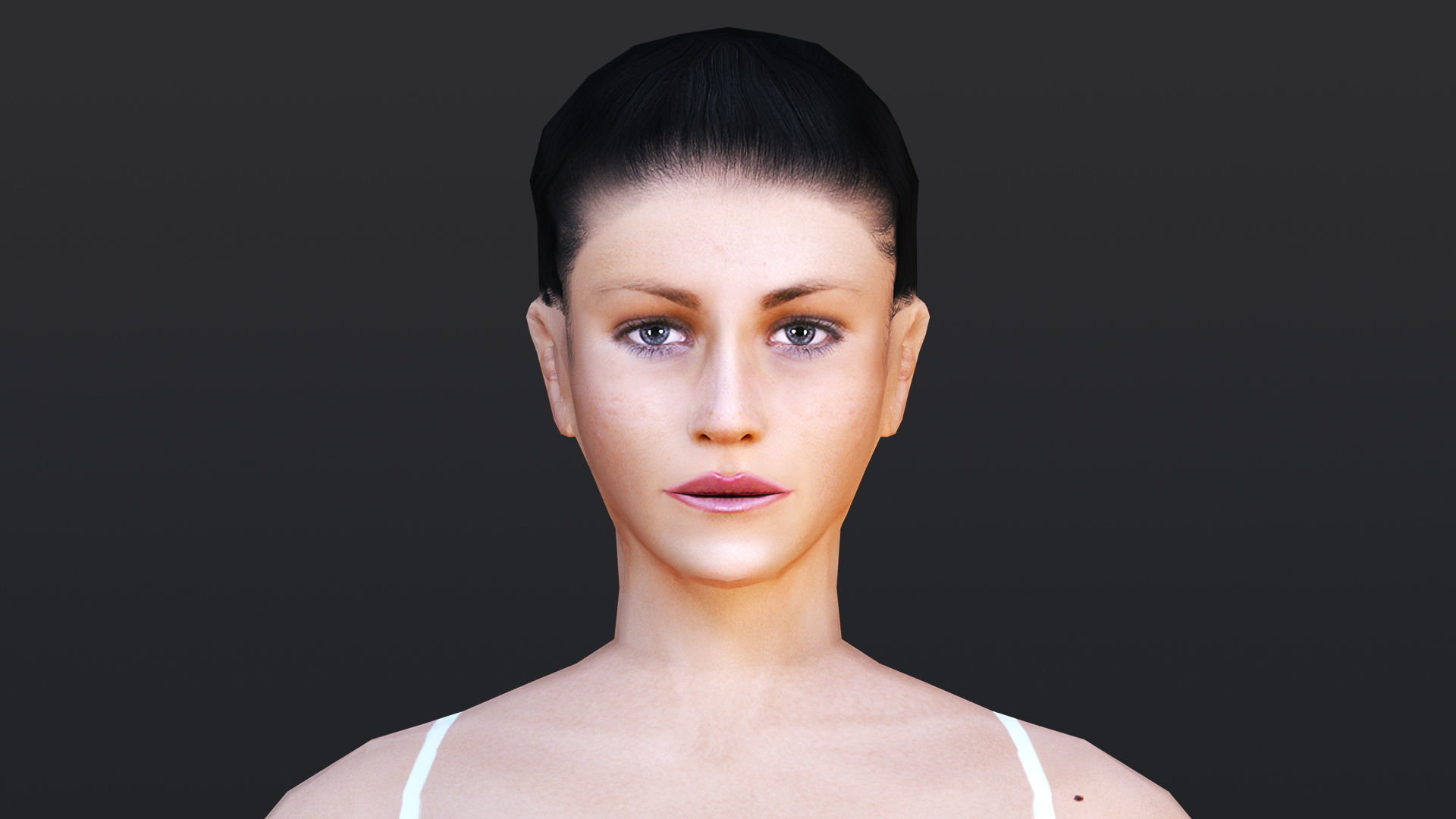 Woman 2 Low-poly 3D model_9