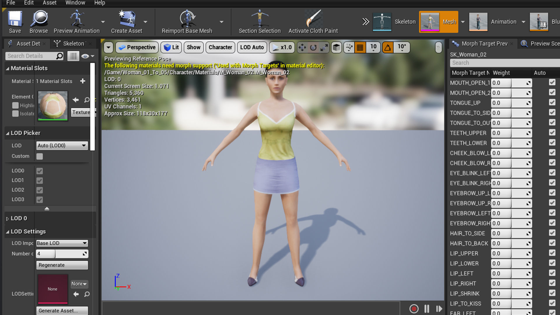 Woman 2 Low-poly 3D model_6
