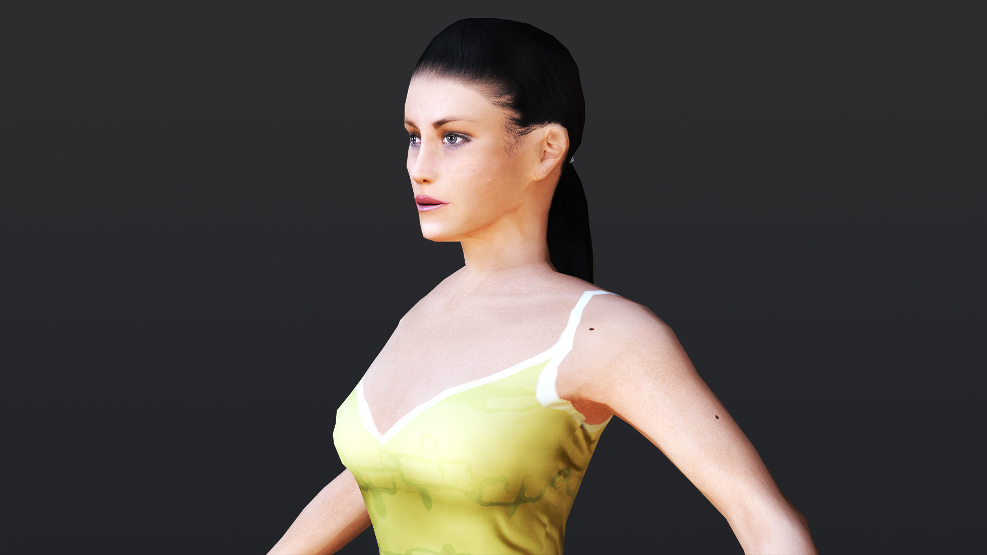 Woman 2 Low-poly 3D model_11